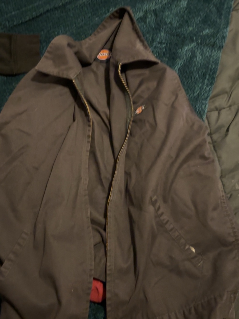 Dickies Men’s Dark Brown Zip-Up Work Jacket